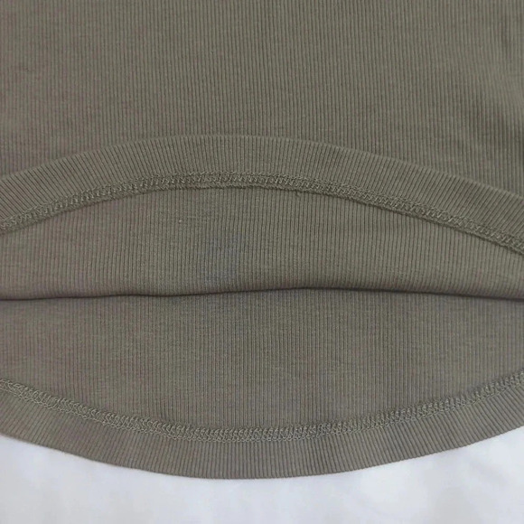 Madewell Brightside Cutaway Tank, Color Olive Size S - Picture 8 of 14